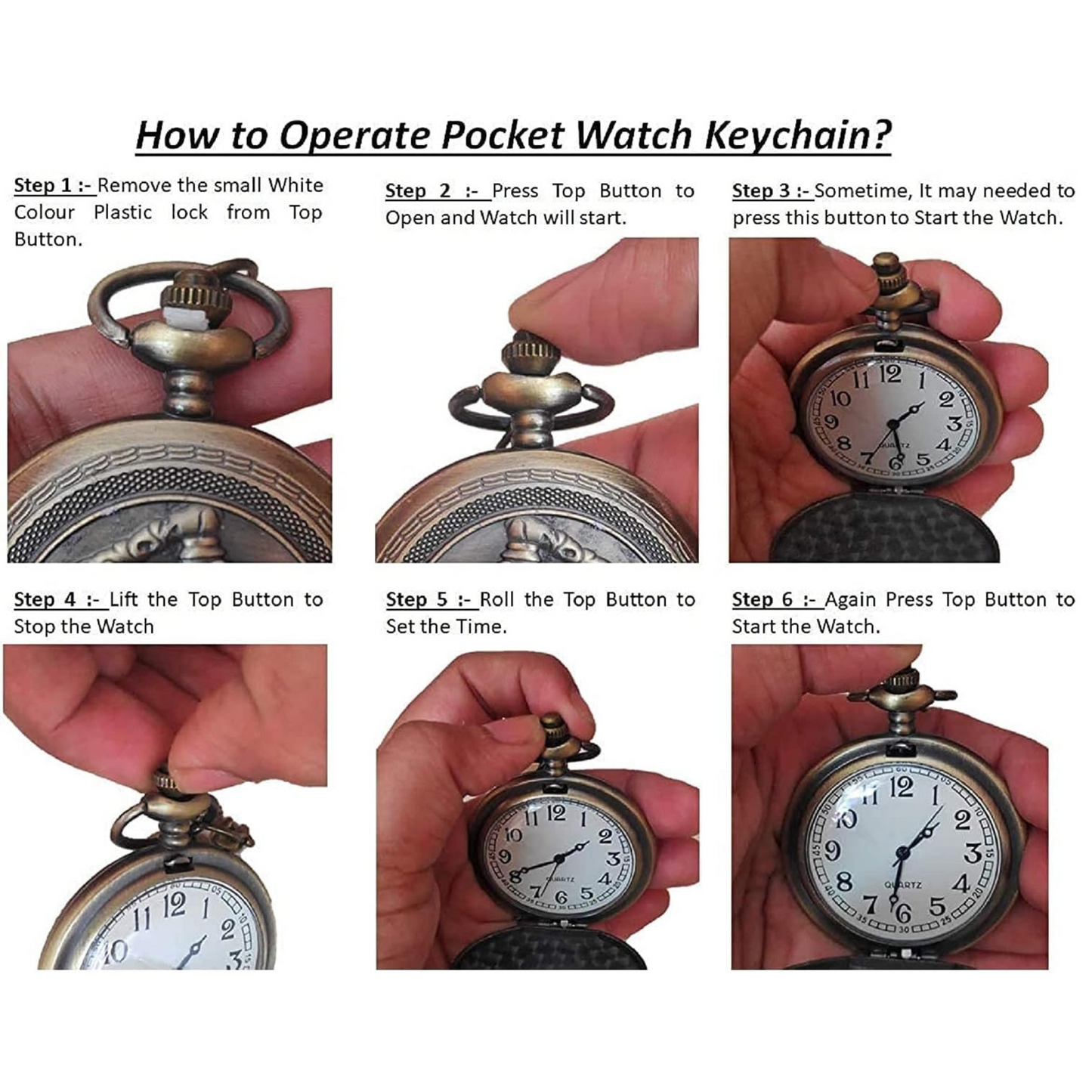 Opened Naruto pocket watch showing Roman numeral dial with the Leaf Village symbol at the center, designed in an antique bronze casing with intricate crown detail.