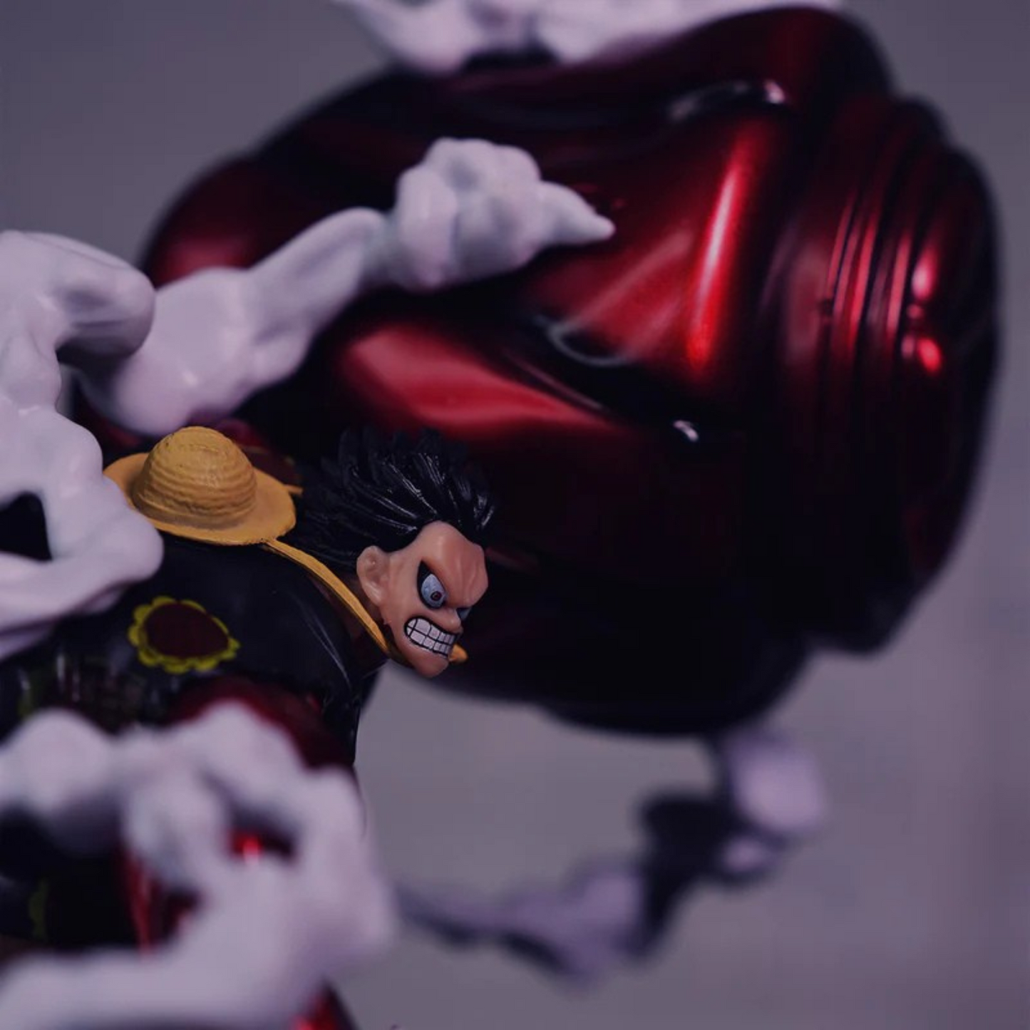Luffy Gear 4 action figure – One Piece anime collectible showcasing his transformation