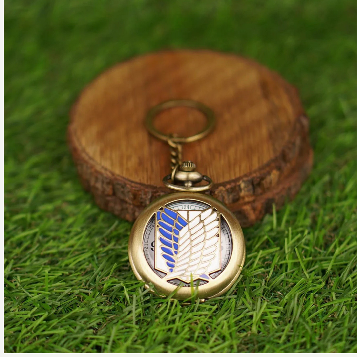 Attack on Titan Pocket Watch Metal Keychain