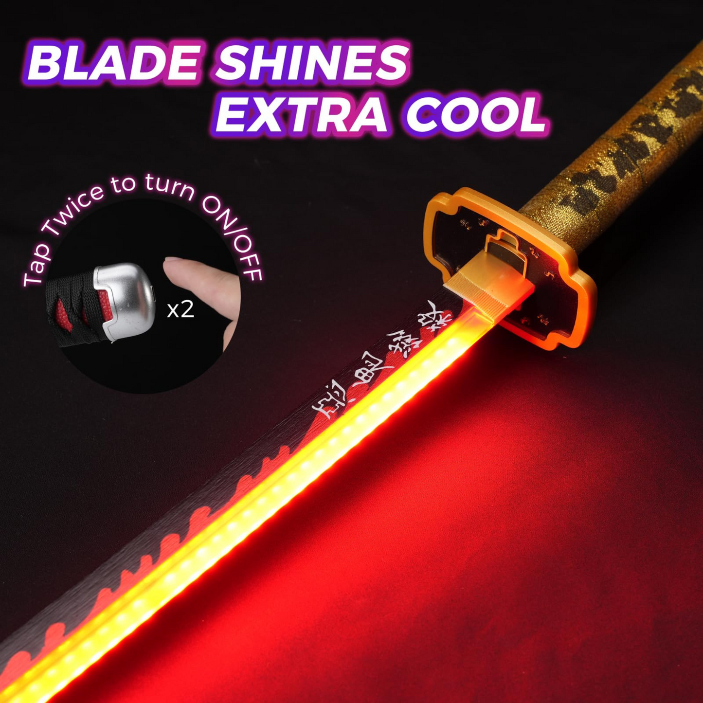 Tsugikuni Yoriichi Nichirin LED Katana – Demon Slayer-inspired anime sword collectible