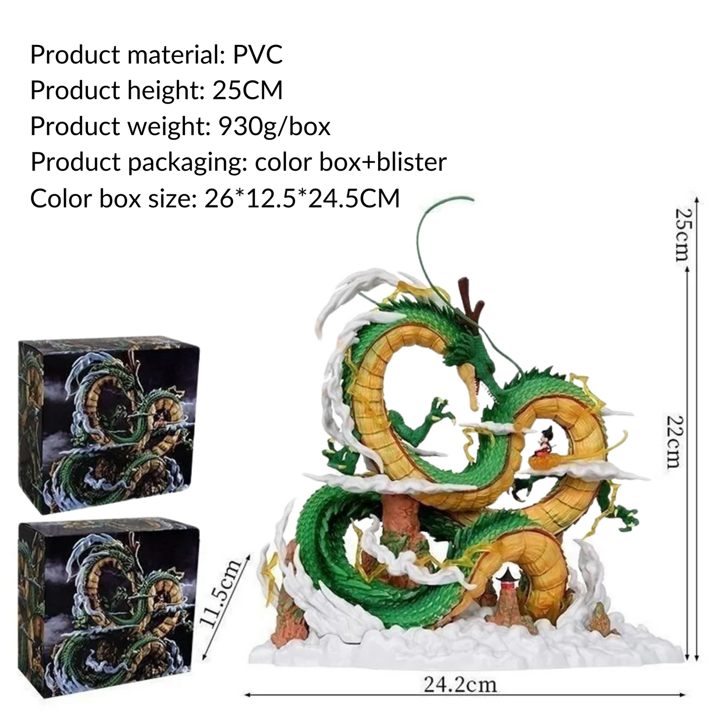 Dynamic pose of Shenron – 22 cm collectible for Dragon Ball Z fans