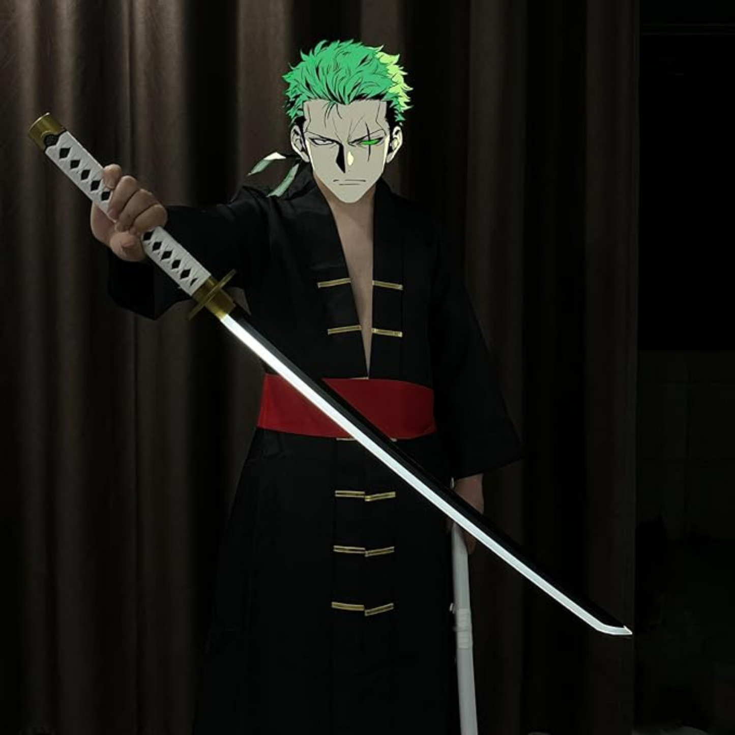 Glowing LED Wado Ichimonji Katana – perfect for cosplay and display