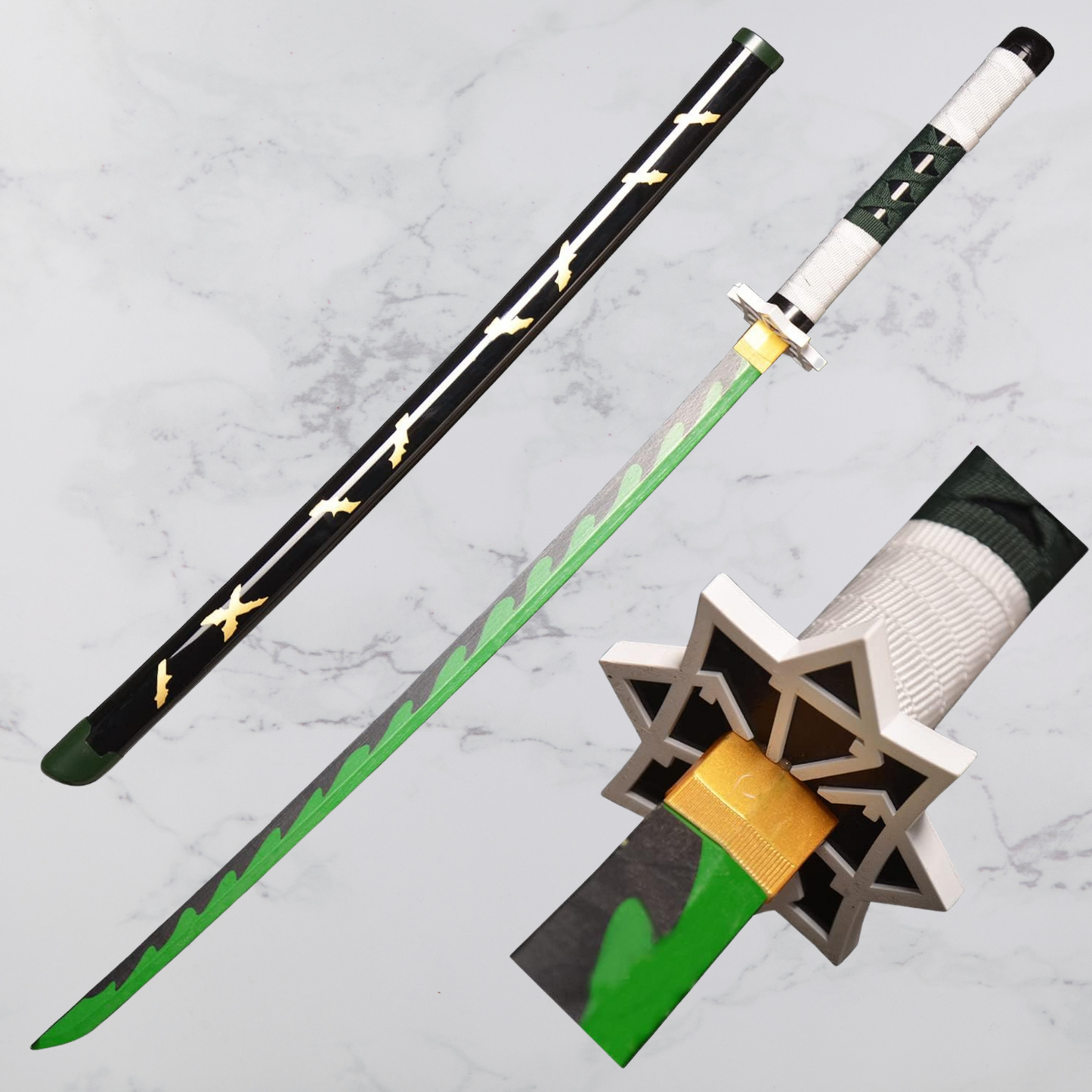Sanemi Shinazugawa Nichirin LED Katana – Demon Slayer anime sword collectible