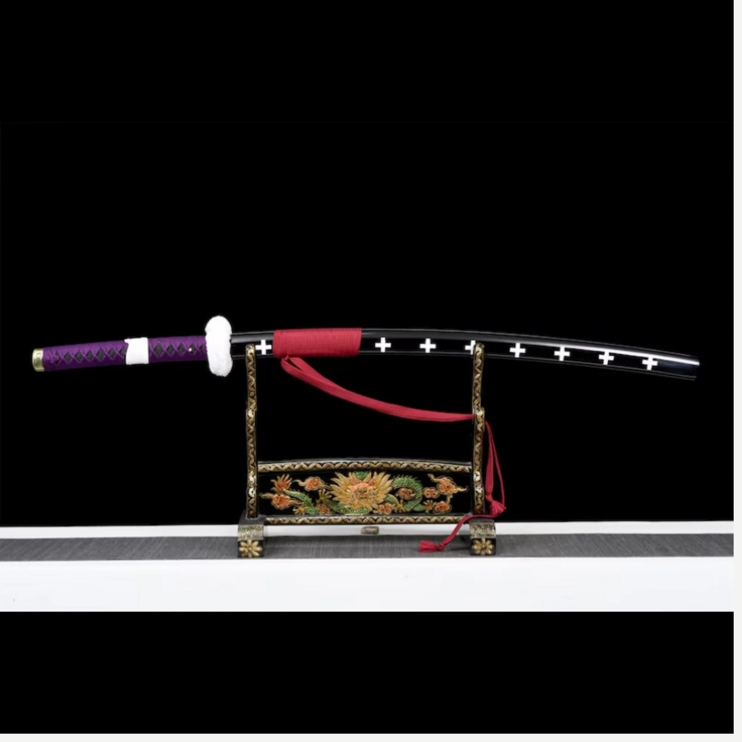 Trafalgar Law Kikoku LED katana with purple blade – One Piece replica sword