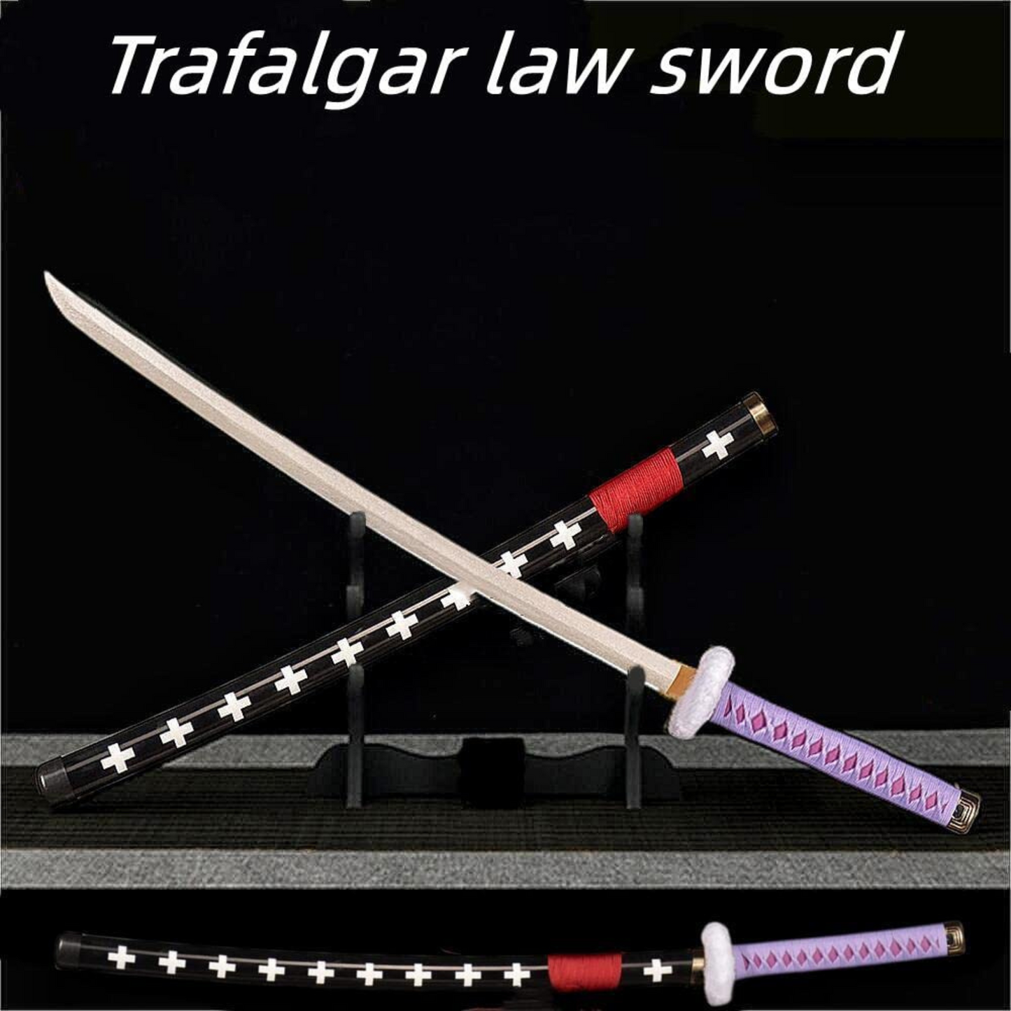 Trafalgar Law Kikoku LED katana with purple blade – One Piece replica sword