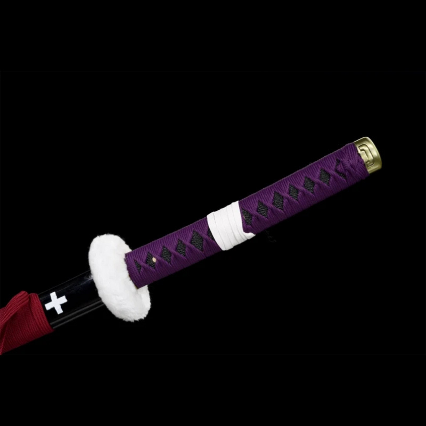 40-inch anime cosplay sword with glowing LED light and fur handle – Kikoku replica