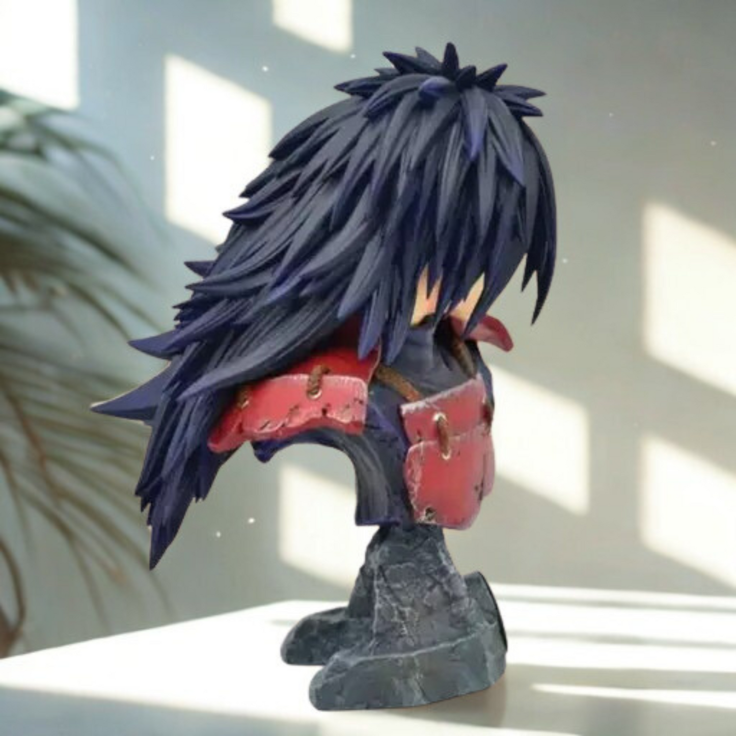 Naruto anime collectible figure of Madara Uchiha with base