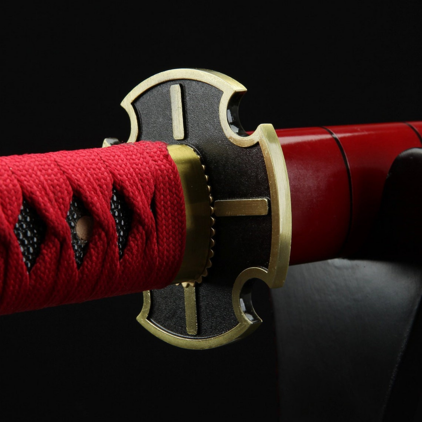 Close-up of Sandai Kitetsu Bamboo Sword Handle