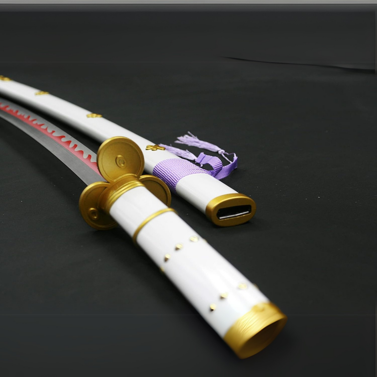 Roronoa Zoro Enma sword white variant cosplay display – LED katana