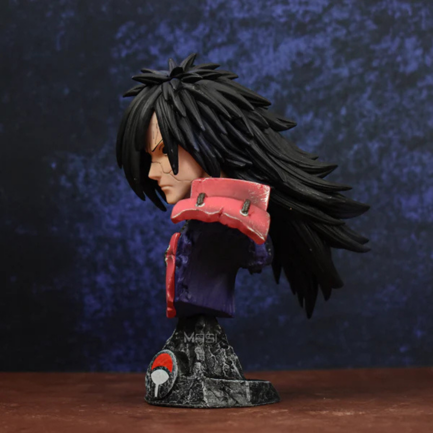 Naruto anime collectible figure of Madara Uchiha with base