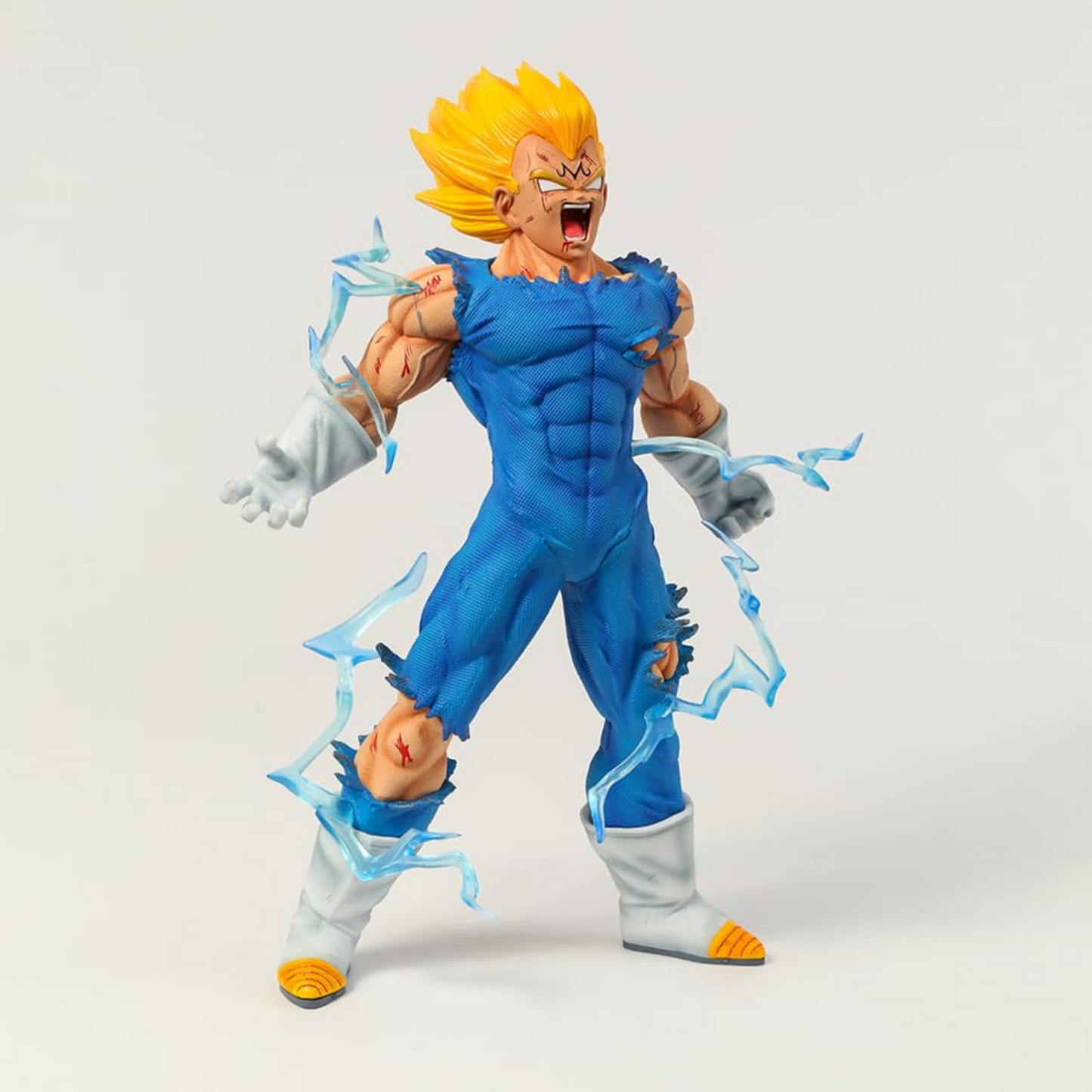 Vegeta's intense pose and flame sword details – premium anime figure