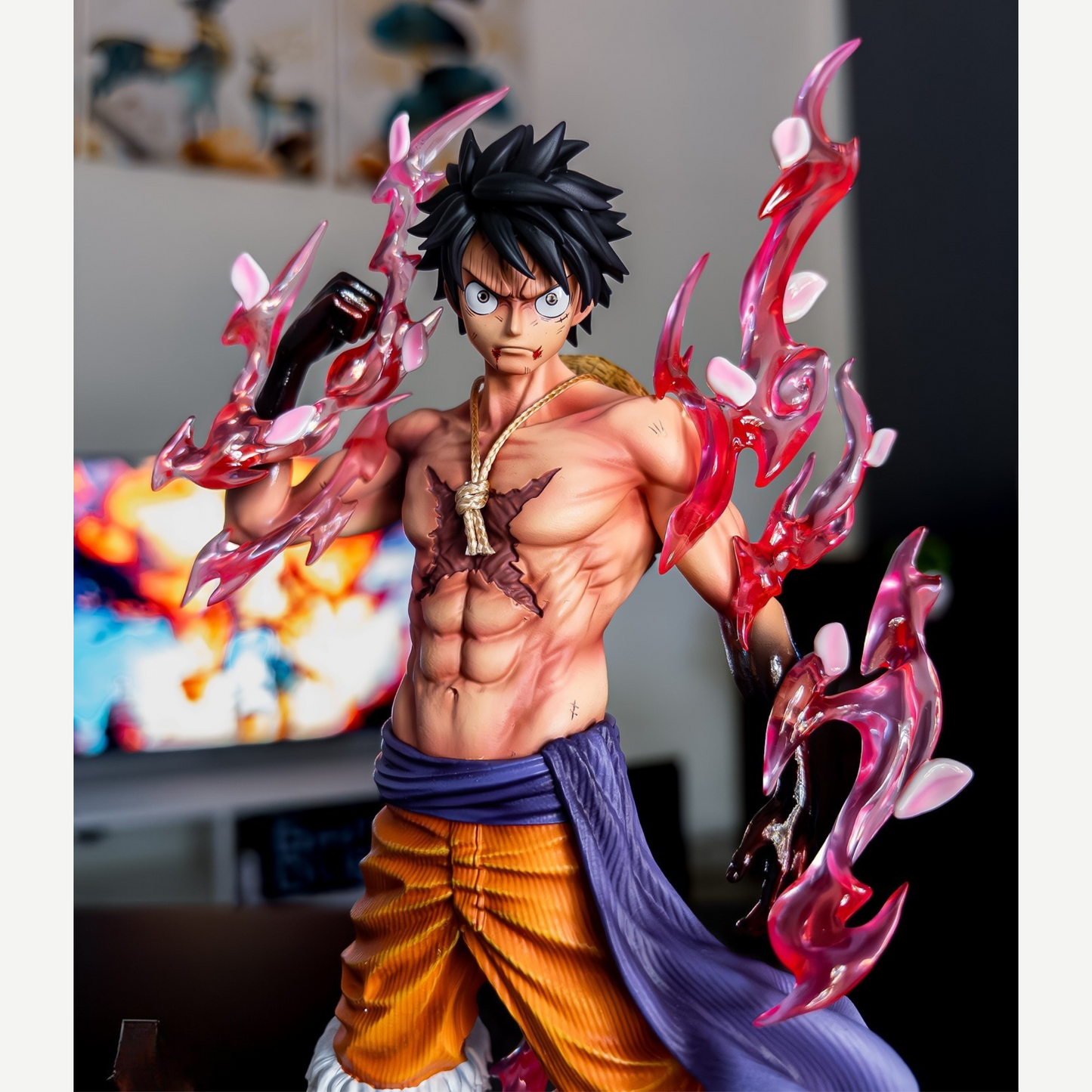 Monkey D. Luffy Gear 2 action figure – One Piece anime collectible in battle-ready stance