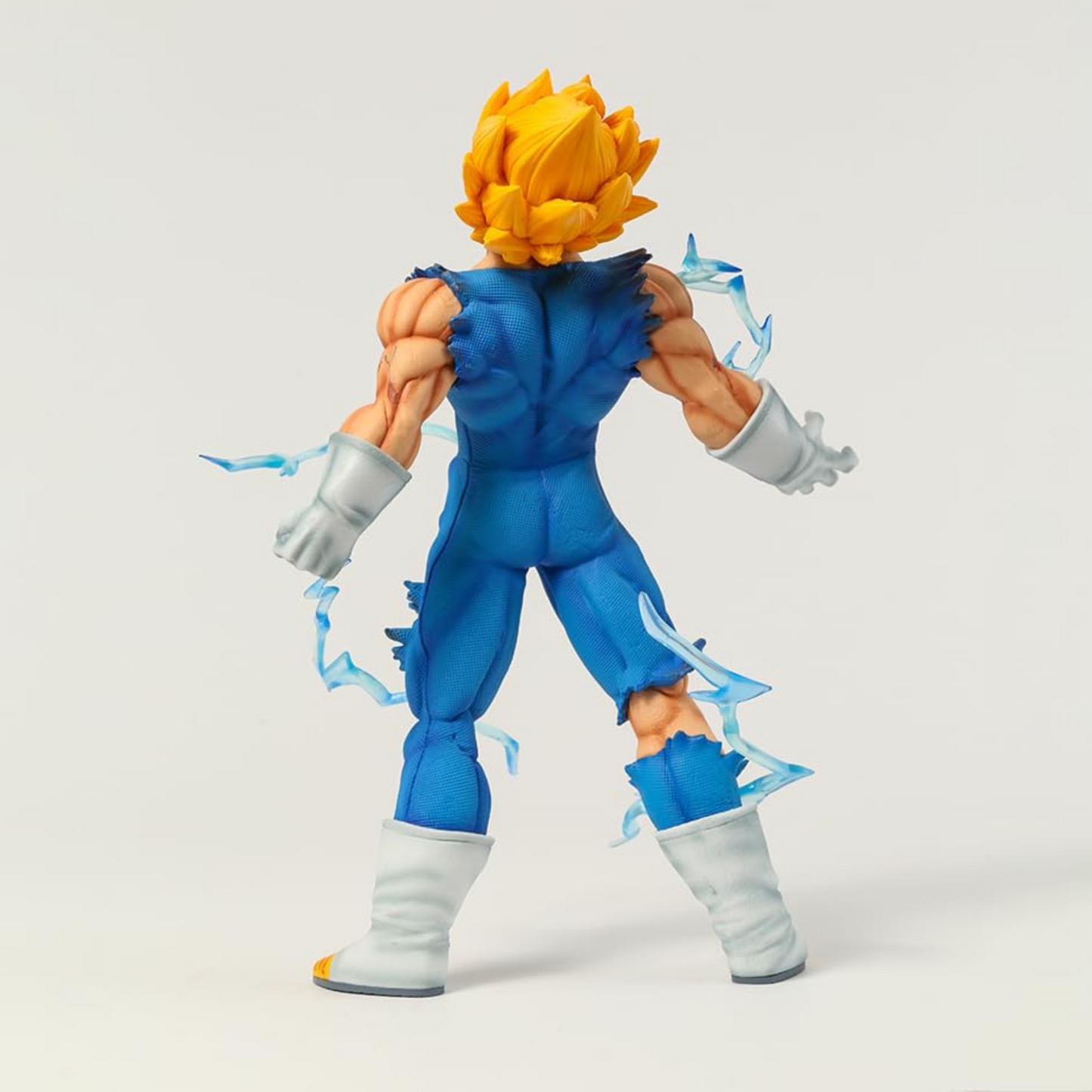 Saiyan armor and flame effects captured in Vegeta action figure