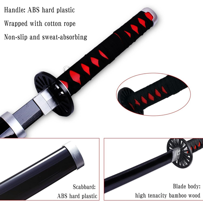 Tanjiro Kamado – Demon Slayer Nichirin – Wooden Katana Replica (104 cm)