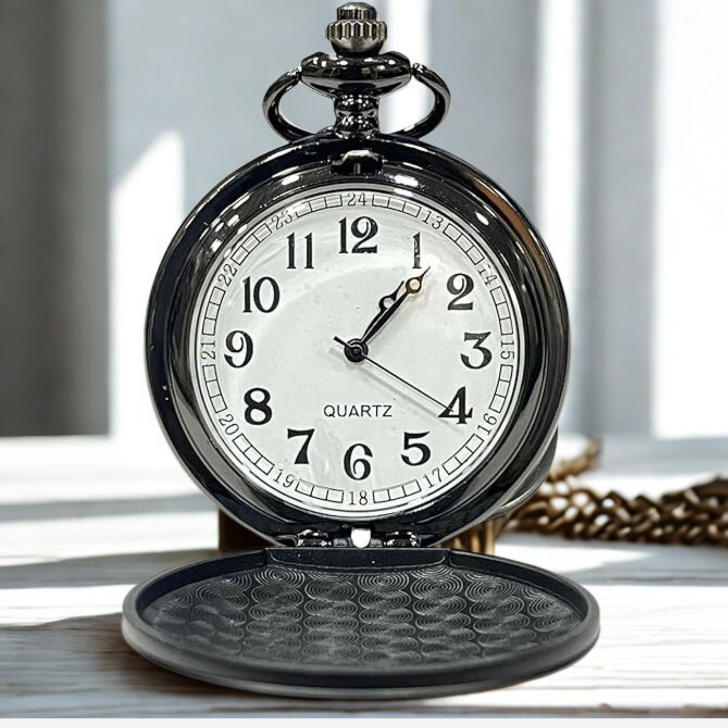 Demon Slayer Pocket Watch Metal Keychain – anime-inspired vintage accessory