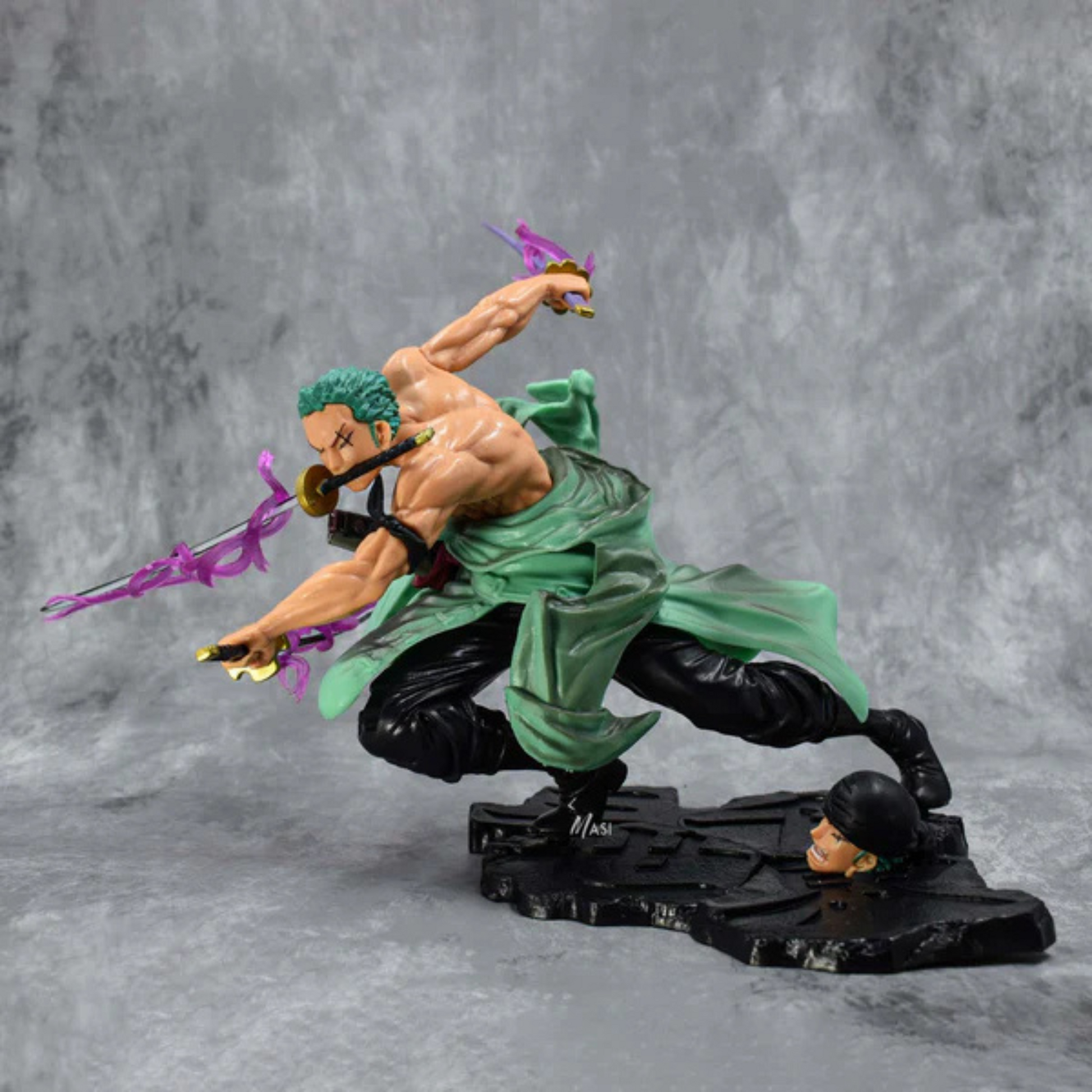 Dynamic stance of Roronoa Zoro action figure – 19 cm collectible for One Piece fans