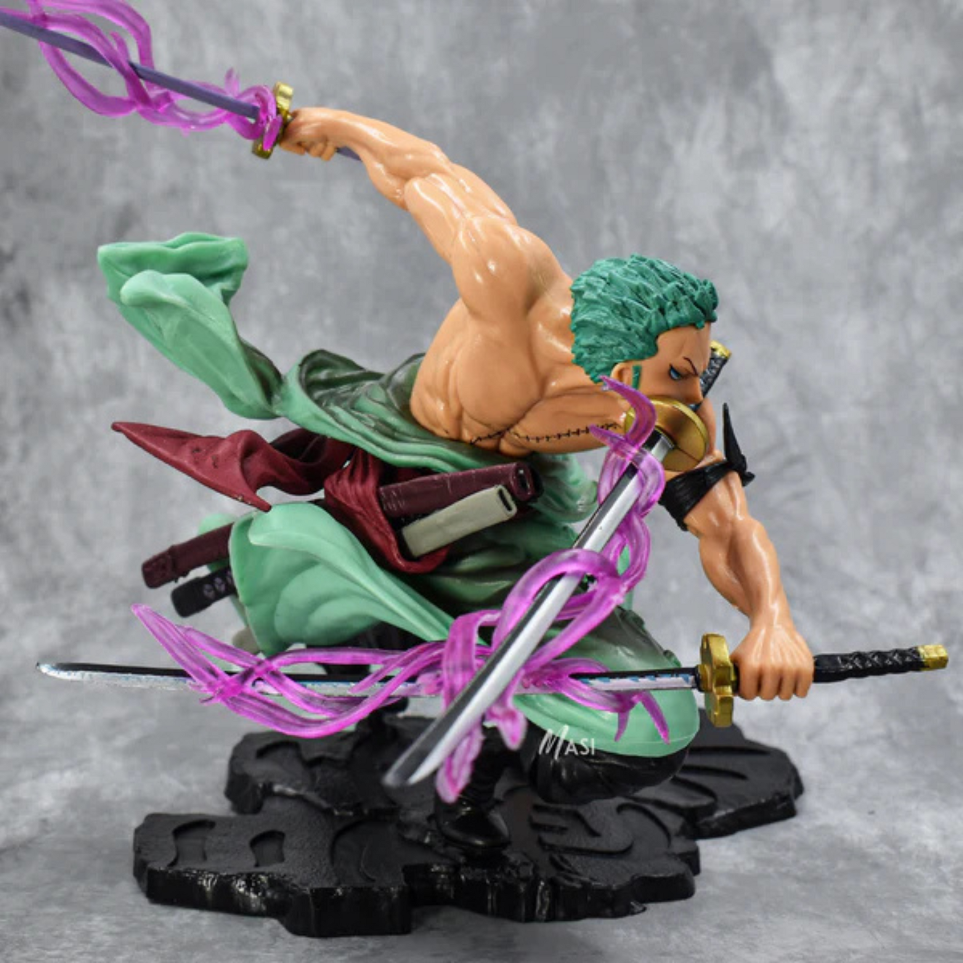 Dynamic stance of Roronoa Zoro action figure – 19 cm collectible for One Piece fans