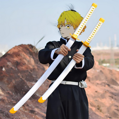 Zenitsu Agatsuma – Demon Slayer Nichirin – Wooden Katana Replica (104 cm)