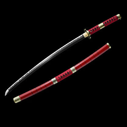 Zoro Sandai Kitetsu Wooden Katana Replica Full View – 104cm