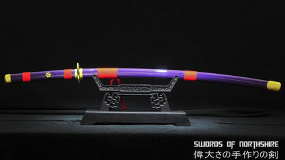 Roronoa Zoro – One Piece Enma Purple – Wooden Katana Replica (104 cm)