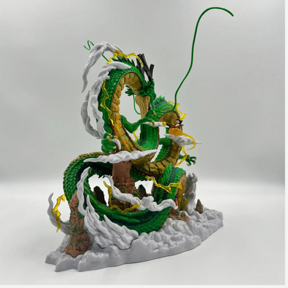 Close-up of Shenron’s fierce expression and majestic scales – anime action figure