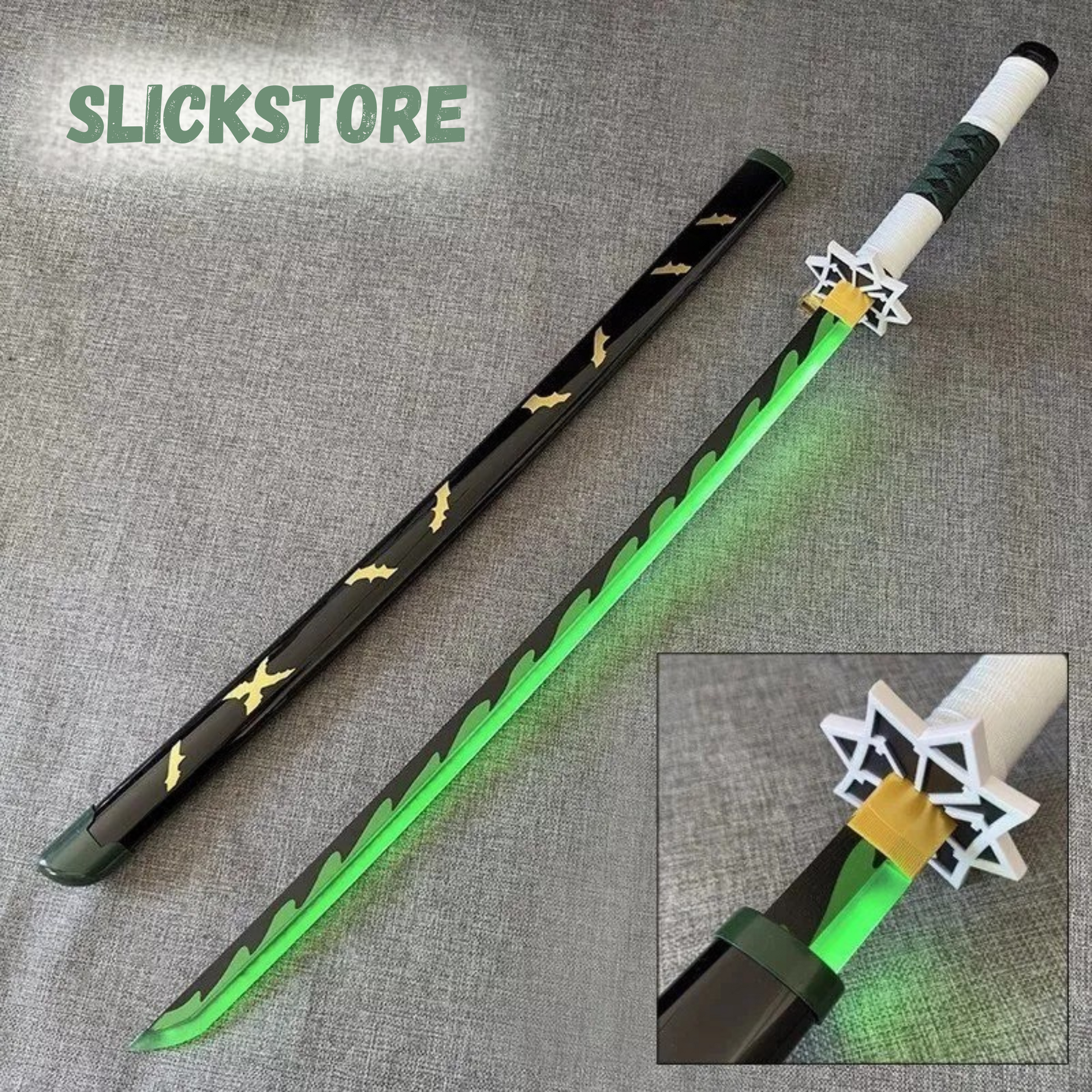 Sanemi Shinazugawa Nichirin LED Katana – Demon Slayer anime sword collectible