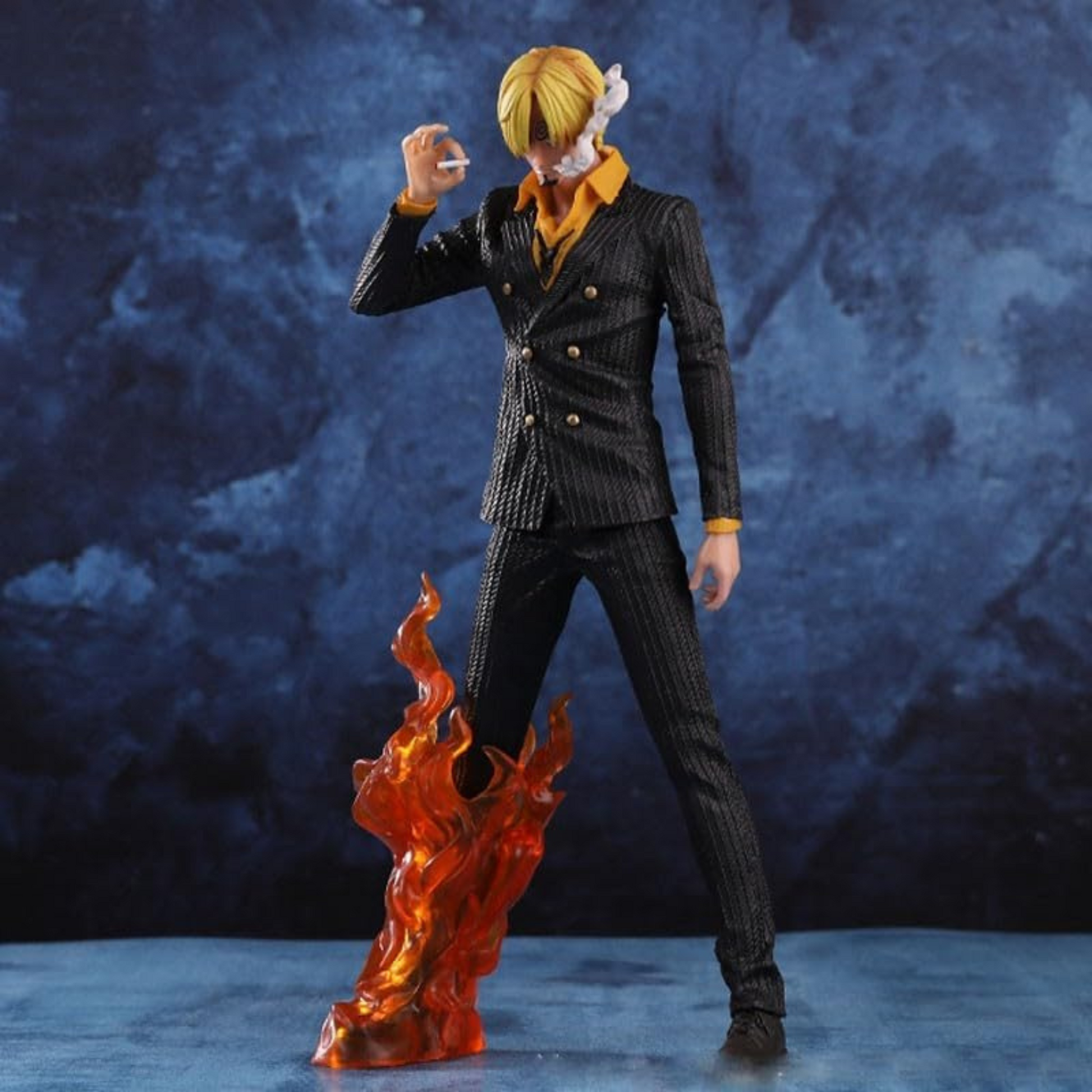 Close-up of Sanji’s signature cooking pose – intricately detailed 32 cm figure