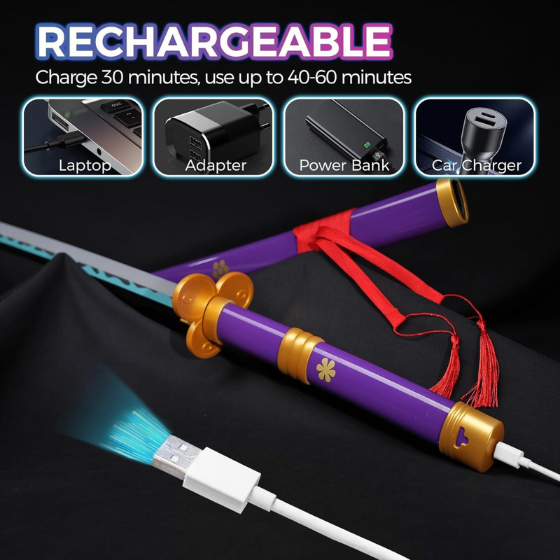 Roronoa Zoro – One Piece Enma Purple – LED Katana Replica (104 cm)