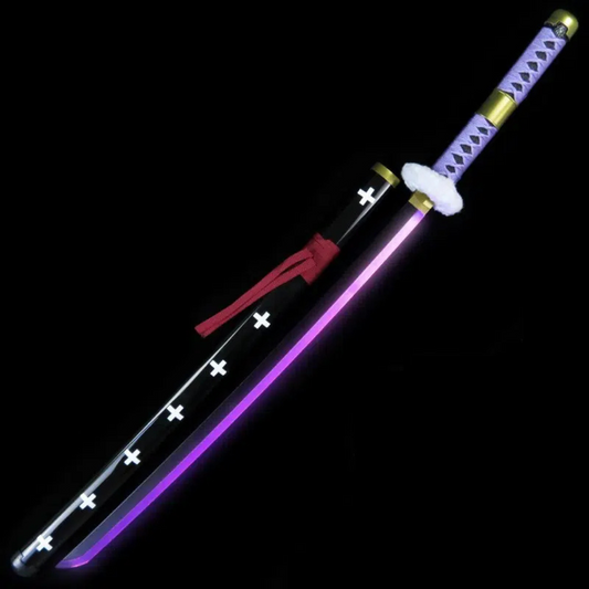 Trafalgar Law Kikoku LED katana with purple blade – One Piece replica sword