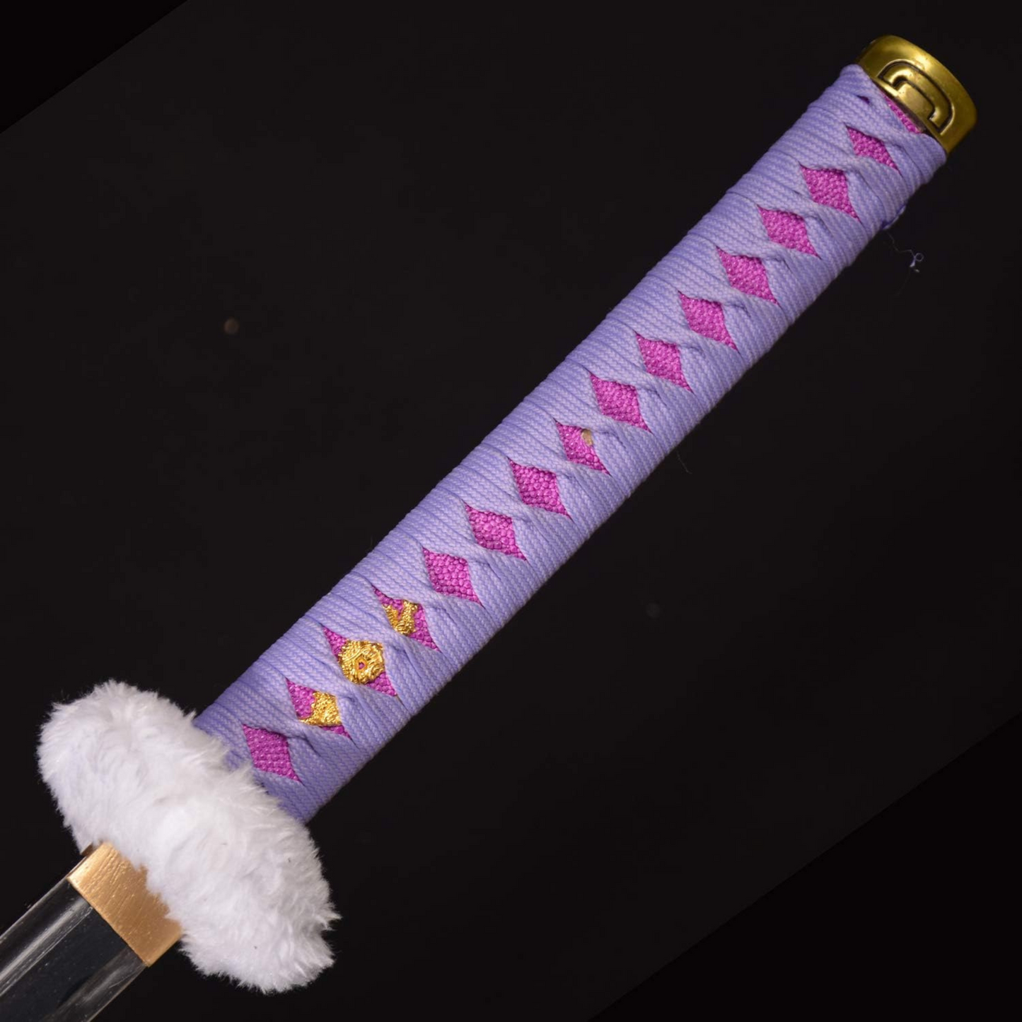 Trafalgar Law nodachi sword collectible with gold tsuba – LED anime katana