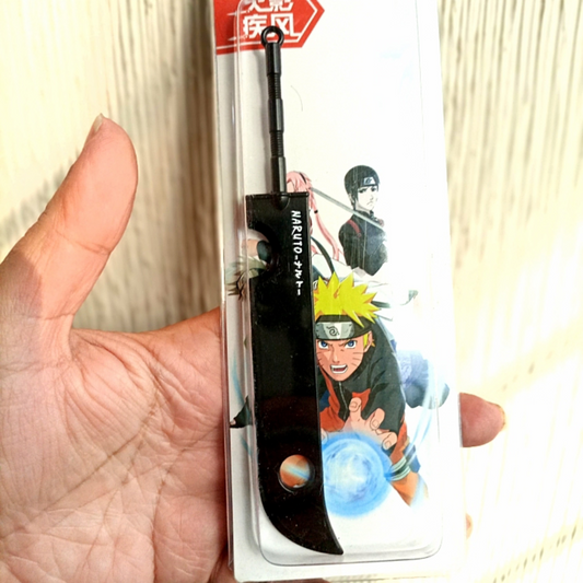 Naruto Zabuza Kakashi mini blade sword keychain replica with anime packaging"