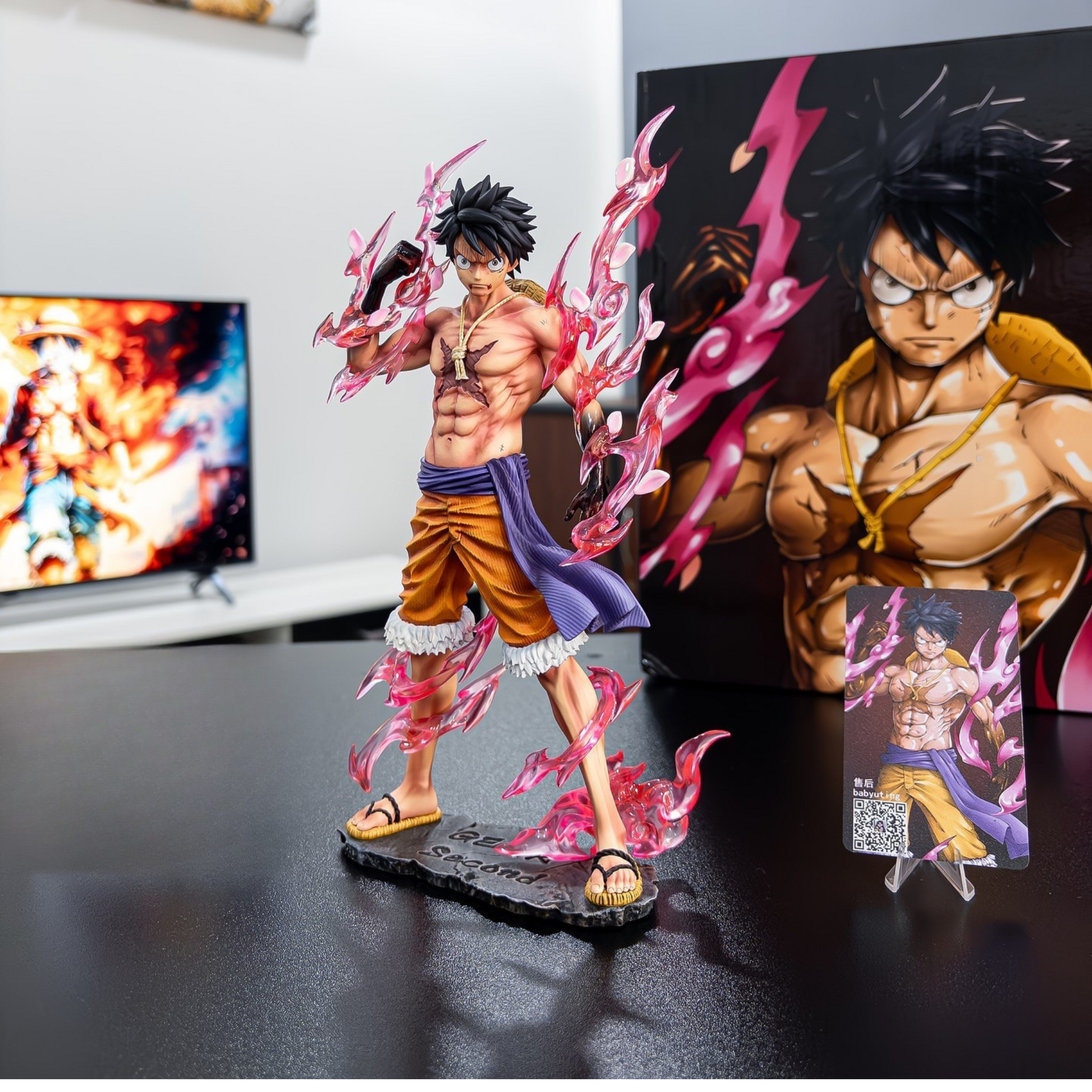 Monkey D. Luffy Gear 2 action figure – One Piece anime collectible in battle-ready stance