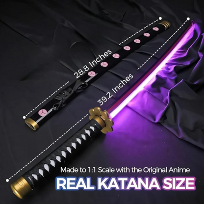 LED Black Blade Shusui Katana with Rechargeable Battery