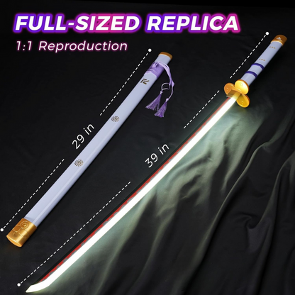 Roronoa Zoro – One Piece Enma White – LED Katana Replica (104 cm)