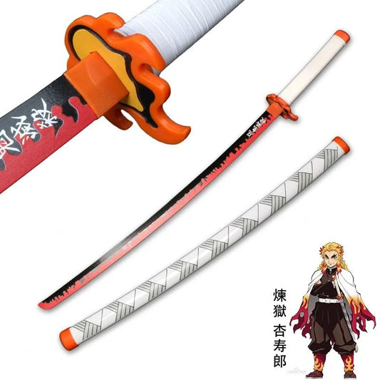 Kyojuro Rengoku – Demon Slayer Nichirin – Wooden Katana Replica (104 cm)