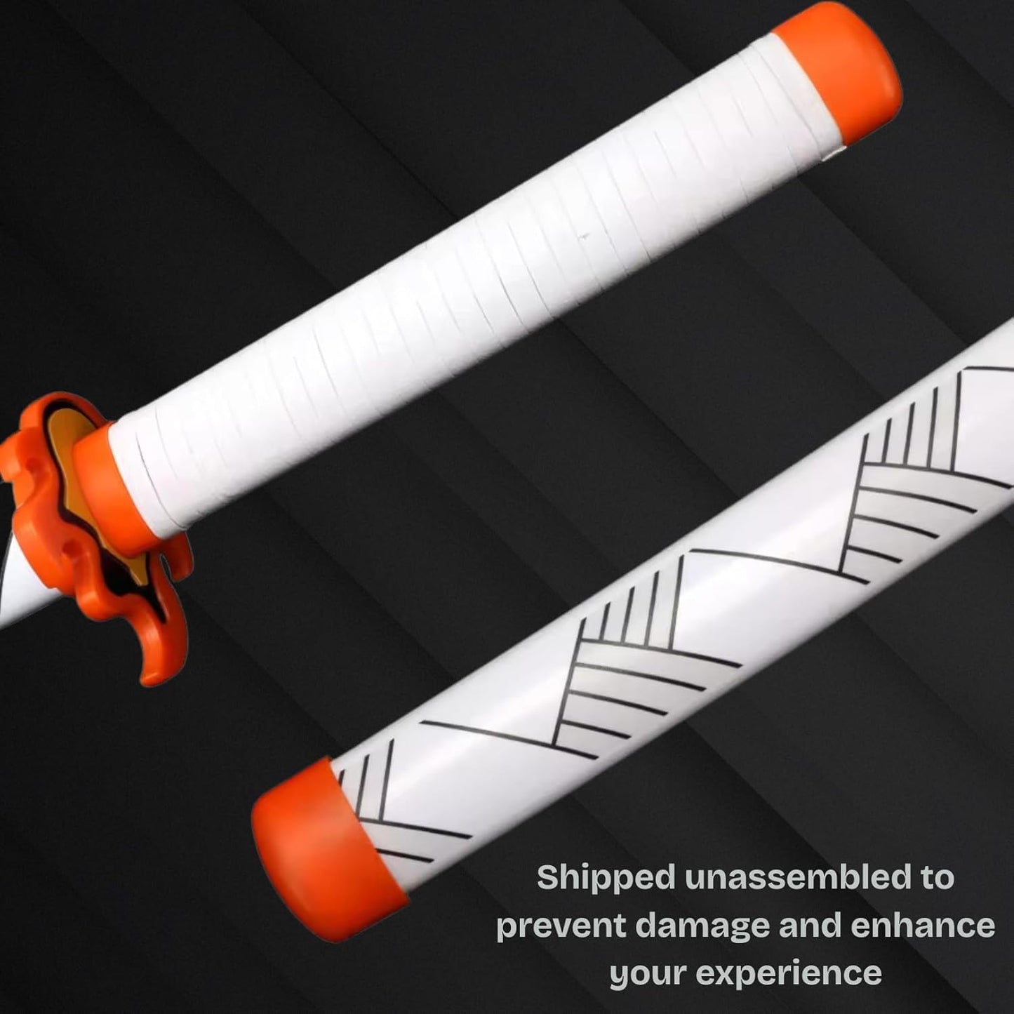 Demon Slayer: Kyojuro Rengoku Nichirin Wooden Katana – 104 cm Replica