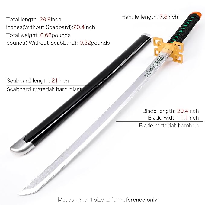 Muichiro Tokito – Demon Slayer Mist Nichirin – Wooden Katana Replica (104 cm)