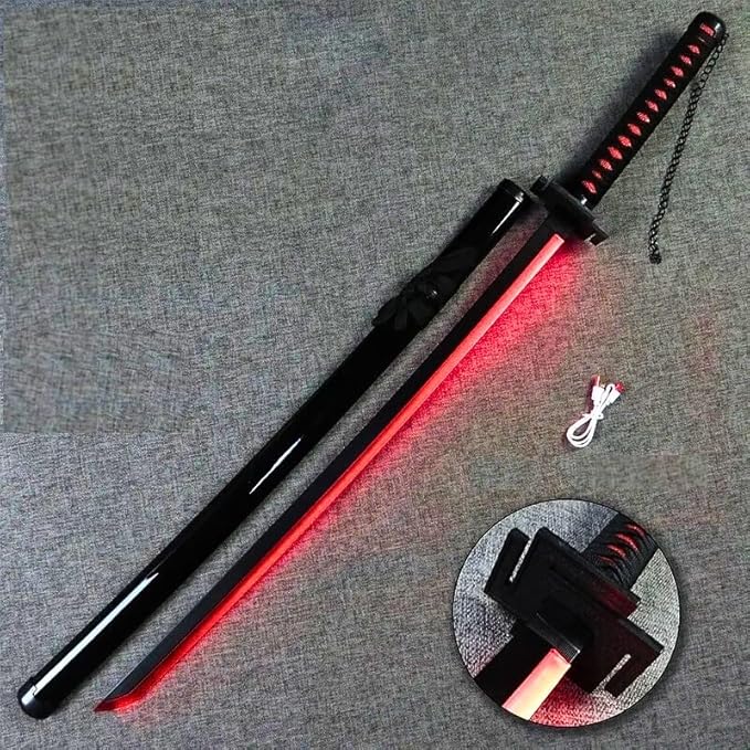 Ichigo Kurosaki – Bleach Zangetsu Black – LED Katana Replica (104 cm)
