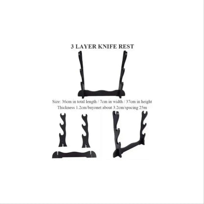 three-tier katana stand – compact and stylish display solution for collectors