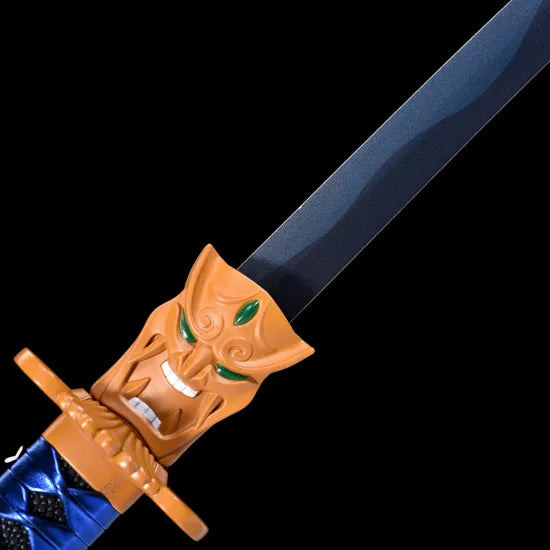 Valorant Inspired Blue Blade – Wooden Katana Replica (104 cm)