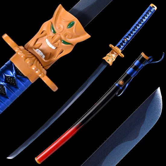 Valorant Inspired Blue Blade – Wooden Katana Replica (104 cm)